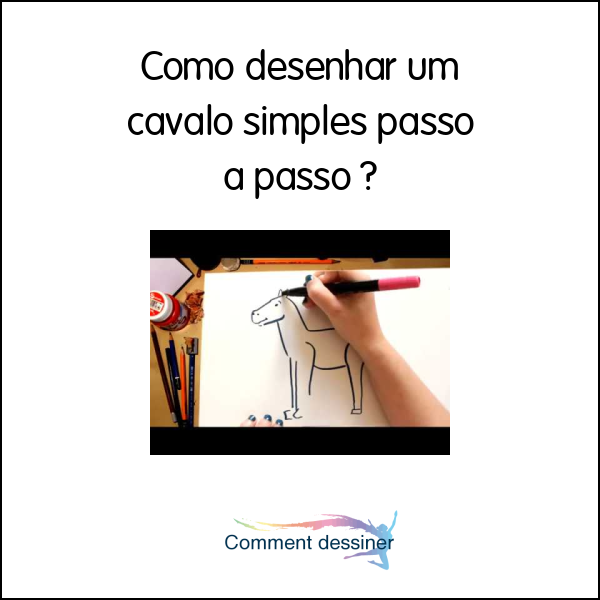 Como desenhar um cavalo simples passo a passo